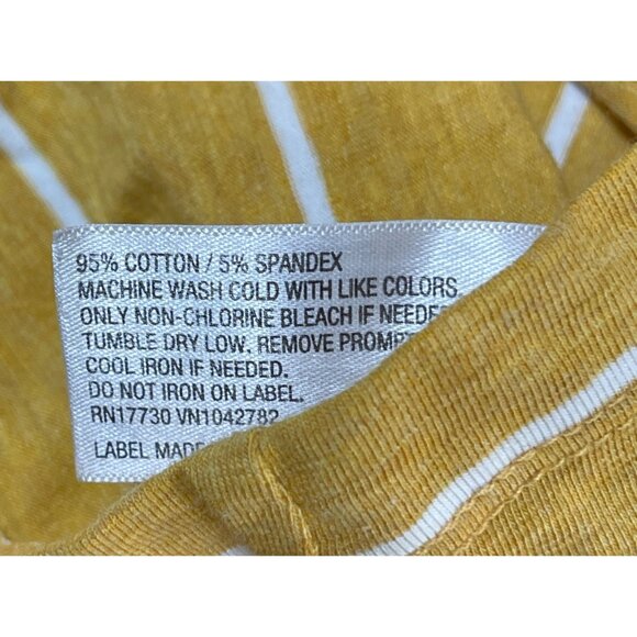 A New Day T-Shirt 3/4 Sleeve Mustard White Stripe Size XL Extra Large - Picture 6 of 6